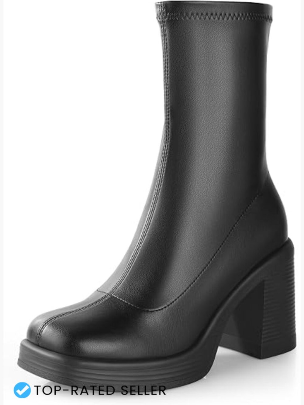 Chunky Platform Ankle Boots Y2K Side Zipper High Heel Party Dress Booties